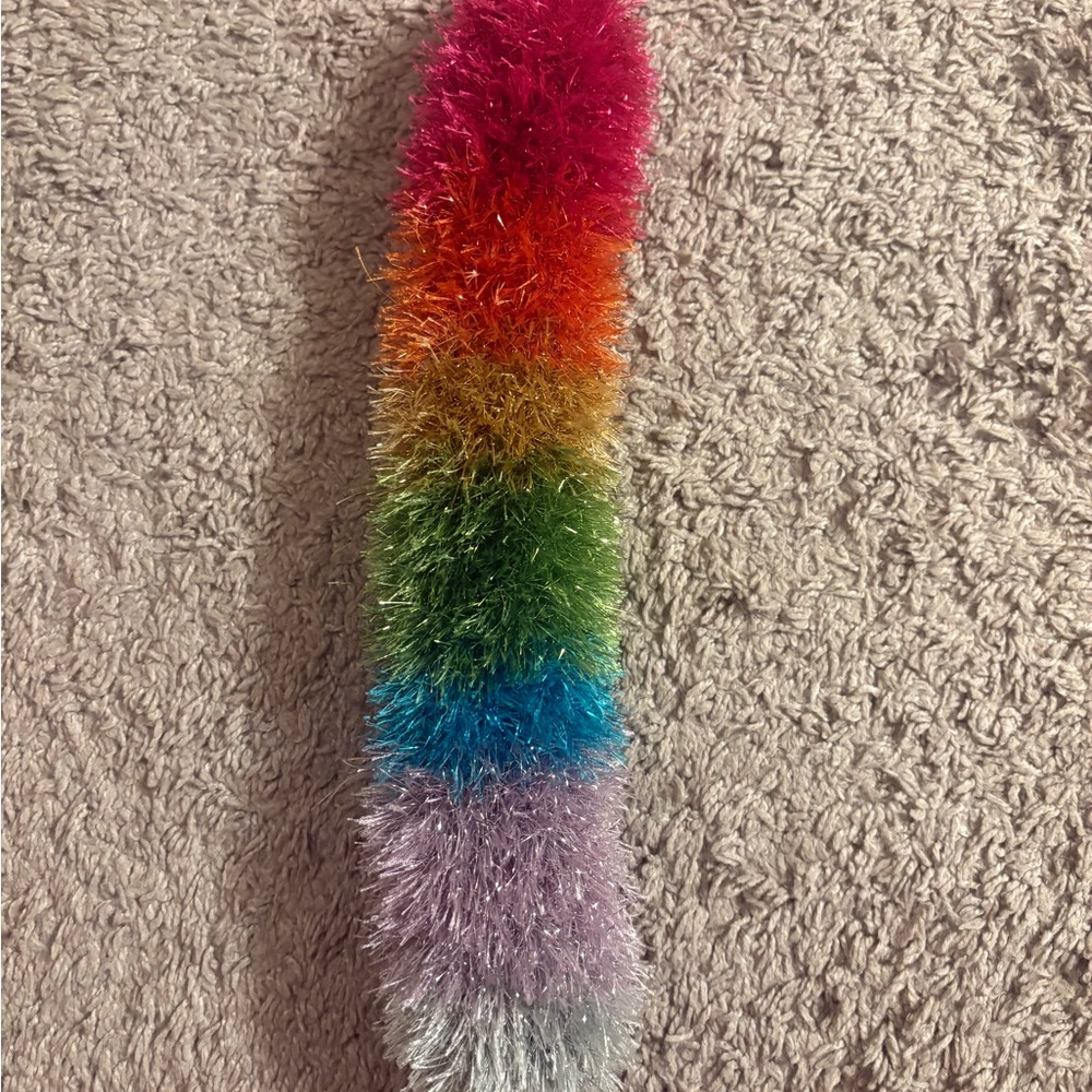 Rainbow Yarn furry/therian tail. - Picture 3 of 3